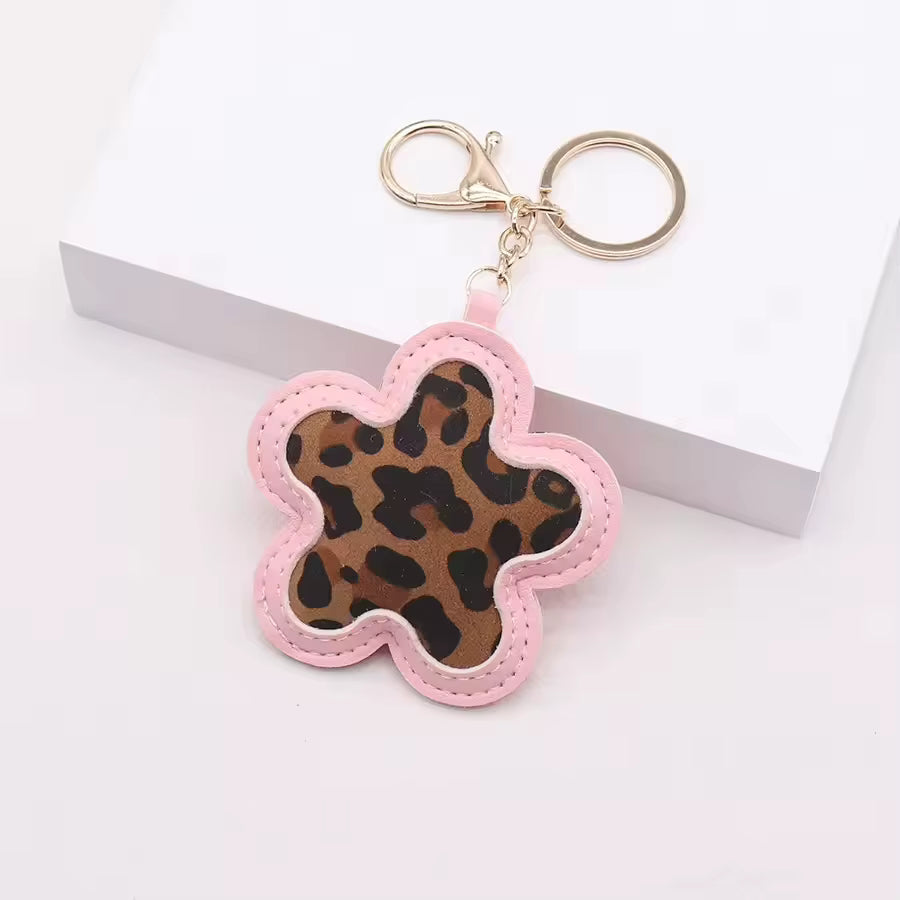 Leopard Print Flower Bag Charm